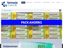 Tablet Screenshot of farmaciacarlostercero.com